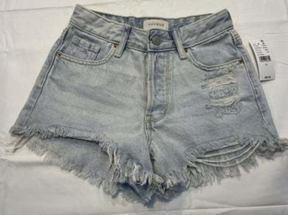 Pacsun High Rise Festival Light Wash Jean Cutoff Shorts Size 23